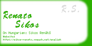 renato sikos business card